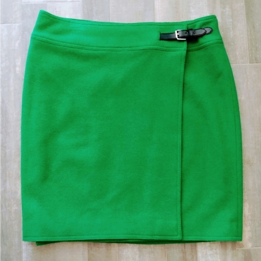 Lauren Ralph Lauren Bright Green Pencil Skirt with Buckle